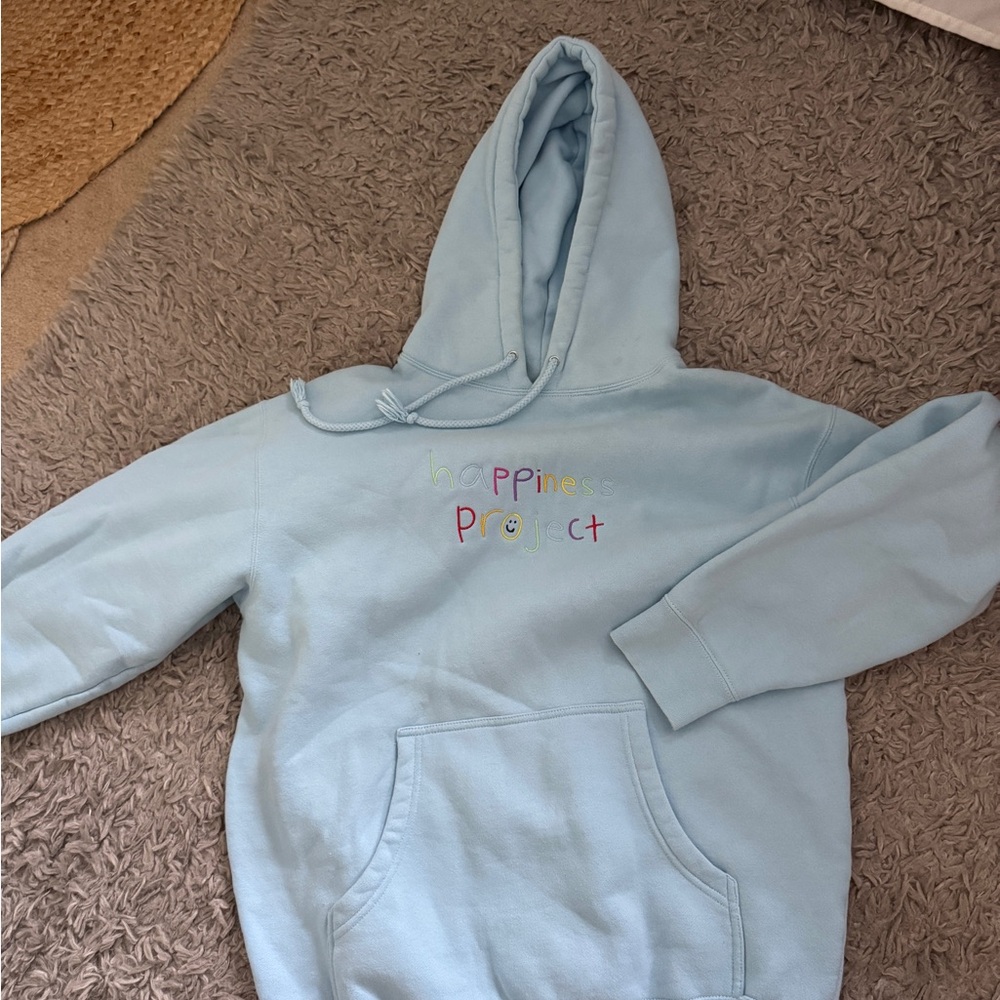 Light Blue Happiness Project Hoodie